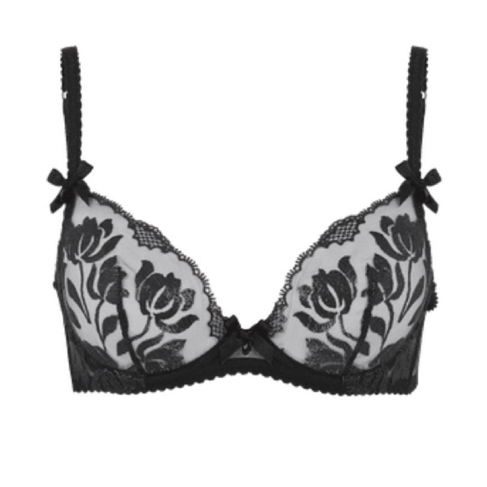 Agent Provocateur Black Sparkle Bra 34E